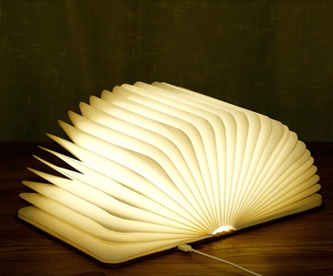LED BOOK LAMP FOR READING, CUSTOMIZABLE PORTABLE READING LIGHT, FOLDABLE, WITH USB RECHARGEABLE WOODEN COVER, NIGHT LIGHTS.