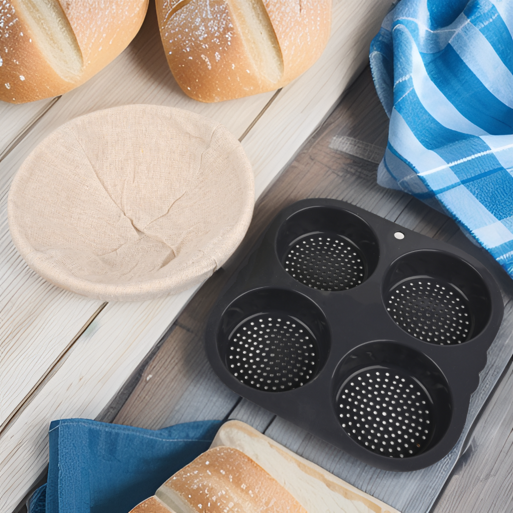 BREAD PROOFING BASKET WITH BURGER MOLD